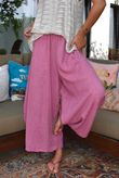 Sandbar Linen Blend Barrel Culotte Pant Indian Pink